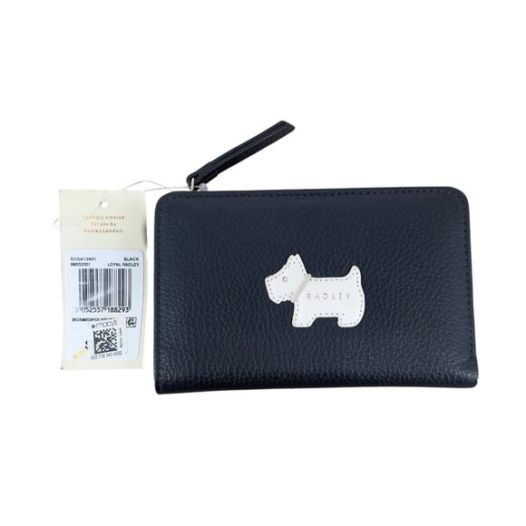 Radley London Loyal Radley Small Bifold Card Holder Wallet - Black - Picture 1 of 6